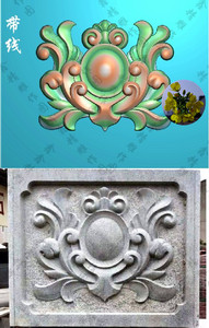 新款欧式洋花精雕图石雕门柱花杨花贴花角花别墅贴花有线