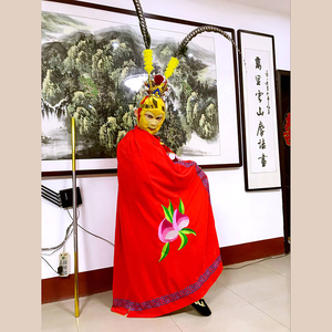 美猴王披风孙悟空大披风刺绣绣桃披风绣龙披风净披风齐天大圣披风