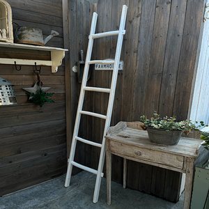 北欧复古干树枝装饰梯子木棍梯形落地挂美式实木楼梯拍摄陈列道具