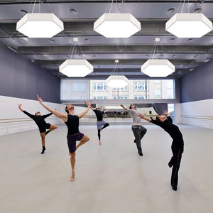 创意舞蹈房吊灯灰色六边形拼接造型灯街舞爵士舞教室个性黑色吊灯