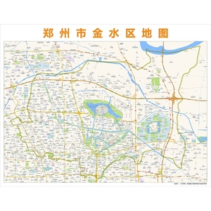 郑州市金水区地图高清定制2020 城市街道交通卫星办公会议室挂图
