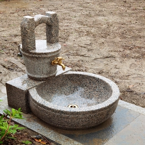 户外水槽庭院洗手池石头拖把池花园水池阳台墩布池大理石别墅院子