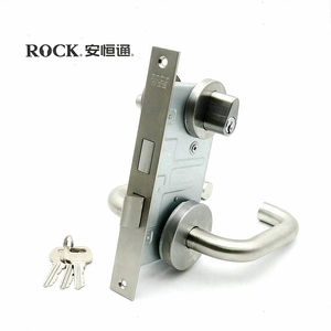 安恒通不锈钢防火机械门锁大门锁整套ROCK不锈钢进户门锁防盗门锁