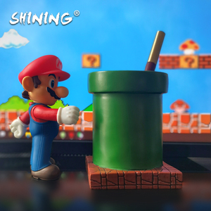 超级玛丽水管道造型笔筒马里奥手办可爱桌面收纳办公室摆件礼品