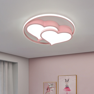 2021新款卧室灯温馨浪漫婚房心形led吸顶灯具儿童房间灯现代简约