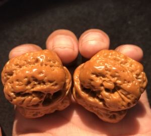 野生开背金蟾疙瘩包蛤蟆头狮子头满阴皮三棱文玩核桃把玩矮桩特价