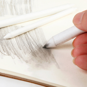 白色三支装素描专用纸笔 宣纸纸擦笔写生绘画速写涂抹工具笔