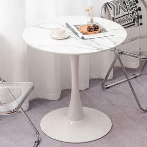 休闲郁金香小圆桌北欧ins简约餐桌咖啡厅奶茶店创意白色圆形桌子