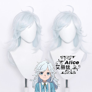 艾丽丝 怪物事变 晶 雪之子 雪男 cos假发 整体分层反翘 易造型