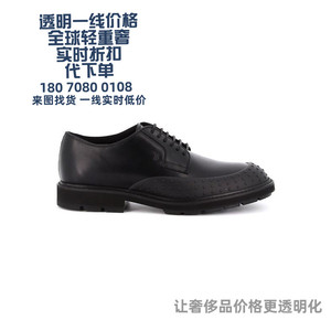新款 正品代购全套直邮Tod's托德斯包胶头黑色真皮男士系带皮鞋