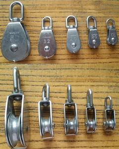 304不锈钢滑轮起重定动单滑轮吊轮钢丝绳小滑轮牵引承重滑轮组25m