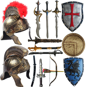 古罗马战士道具刀兵器盾牌小匕首PU头盔儿童武士忍者刀剑匕首仿真