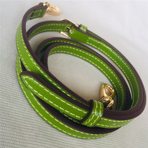 草绿色荔枝纹真皮包带女品牌包替换配件单肩斜跨手拎手提肩带背带