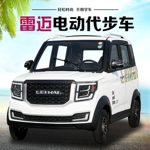 雷迈电动四轮车家用代步车电动汽车成人油电两用女性全封闭电瓶车