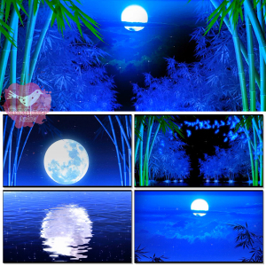 月光下的凤尾竹 傣族孔雀舞竹林民族舞蹈大屏幕背景led视频素材