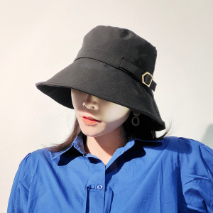 渔夫帽高级感大帽檐防晒帽2022新款帽子女夏遮阳帽遮脸折叠放包里