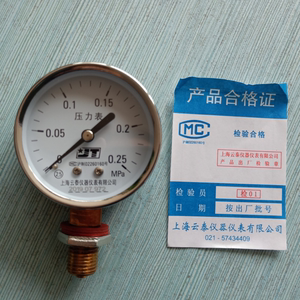 上海云泰医用压力表0-0.25MPa 138 博迅手提式压力蒸汽灭菌器配件