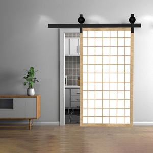 日式移门实木谷仓门吊轨滑门折叠门室内门轨道推拉门隔断厨房门