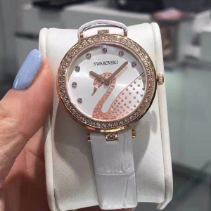 00福林商贸o淘宝施华洛世奇手表女法国小众简约气质天鹅女2019款