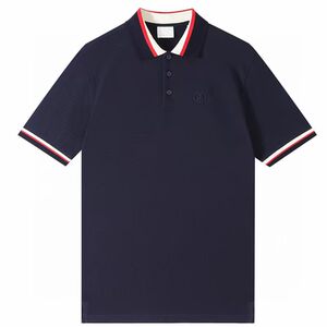 2022夏季潮牌新款bt字母刺绣翻领polo衫男商务休闲短袖t恤保罗衫