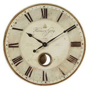 代购uttermost哈里森灰色30挂钟木质客厅钟表大气欧式复古简约