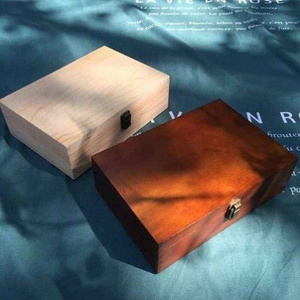 信封收纳盒复古放信封的盒子收藏盒桌面整理小木盒子精致带锁信盒