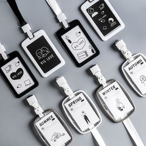 饭卡卡套四季亚克力软胶透明卡套 学生饭卡校牌工作牌证件套胸卡