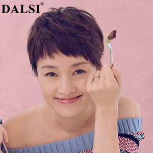 40岁女人新潮短发直发,适合40岁女士减龄发型 罗子君假发女短发真发假发套时尚短直发发型逼真自然马伊琍同款