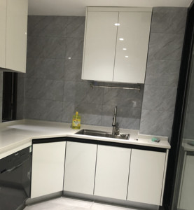 重庆厨房橱柜定做吊柜地柜晶钢门板petg亮面高光肤感膜衣柜柜门