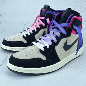 适配aj1 zoom comfort psg白黑紫大巴黎高帮渐变色反光鸳鸯鞋带