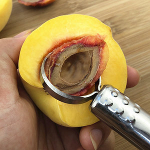 桃子去核器家用黄桃取心挖核工具手动黄桃罐头削皮去核刀挖胡神器