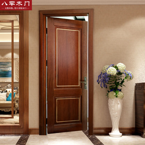 000人付款淘宝卡斯楠木门室内门卧室门实木门开放烤漆胡桃木色原木门