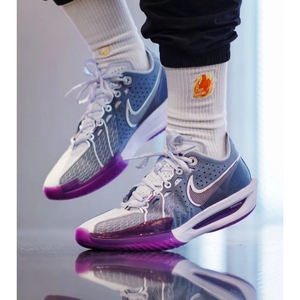 Nike Air Zoom GTCUT3灰紫耐磨防滑减震低帮男子篮球鞋DV2918-400
