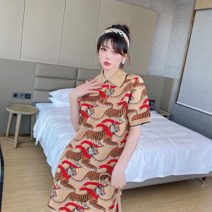 虎年限定款虎虎生威吉祥虎图案针织连衣裙虎年吉祥服顺丰包邮女装