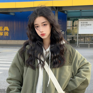 假发女长发自然全头套式网红中分蓬松羊毛卷长卷发玉米烫假发套头