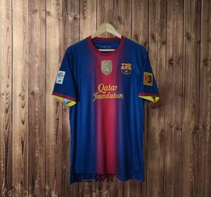 巴萨球衣12-13赛季欧冠版主场足球服10号梅西短袖队服定制球员版