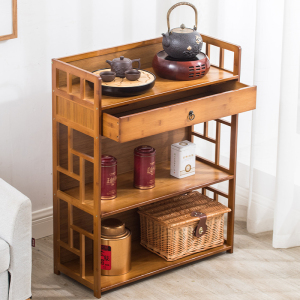 茶水架置物架子楠竹实木多层茶叶茶具收纳储物架泡茶桌茶台茶柜架