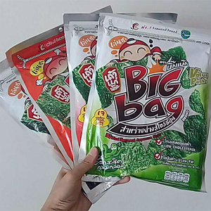 5大袋*60g泰国原版进口Big bag小老板经典原味香辣烤海苔片脆紫菜