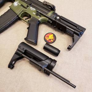 锦明4代j8代 xm316水弹枪 短突hk416c全金属后托 pdw战术枪托尾托