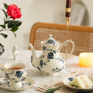英式青花宫廷风 陶瓷茶壶 茶具 下午茶红茶杯碟欧式家用轻奢