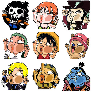 路飞贴纸卡通动漫