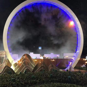 不锈钢喷雾圆环雕塑雾化烟雾门雾森景观圈网红户外互动装置水雾门