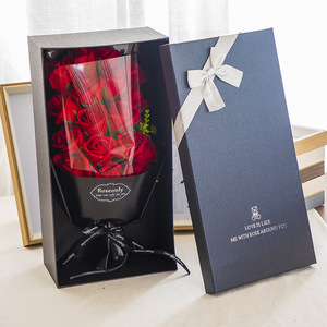 母亲节创意礼品玫瑰香皂花束礼盒送妈妈男女友生老婆闺蜜生日礼物