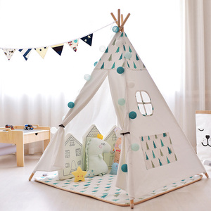 儿童帐篷游戏屋宝宝室内可睡觉女孩男孩印第安三角小房子公主家用