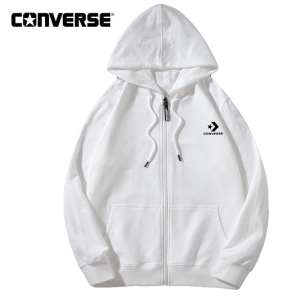 converse匡威卫衣男女连帽开衫拉链休闲秋冬加绒情侣ins上衣外套