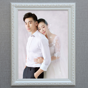 欧式实木相框挂墙照片框12 18 24 30 36寸婚纱照片相框拼图框画框