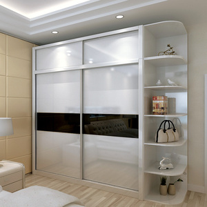 简约现代推拉门衣柜 卧室组合移门衣柜 板式烤漆整体衣柜2门4门