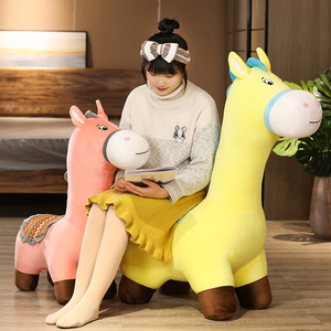 可爱小毛驴毛绒玩具恐龙坐骑长颈鹿公仔可以骑的玩偶木马儿童礼物