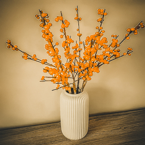 冬青陶瓷花瓶插树枝北美冬青果红果高款插花长枝干枝发财果红浆果
