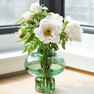 牡丹花瓶玻璃透明牡丹花大摆件芍药洋牡丹鲜花花器客厅插花高级感